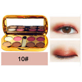 High Qual Glitter Eyeshadow With Brush Face Makeup Cosmetics Shiny Eye Shadow Palette 8 Colors Eyeshadow For Makeup   88