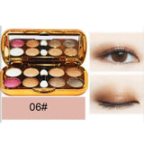 High Qual Glitter Eyeshadow With Brush Face Makeup Cosmetics Shiny Eye Shadow Palette 8 Colors Eyeshadow For Makeup   88