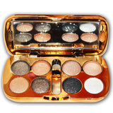 High Qual Glitter Eyeshadow With Brush Face Makeup Cosmetics Shiny Eye Shadow Palette 8 Colors Eyeshadow For Makeup   88