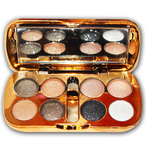 High Qual Glitter Eyeshadow With Brush Face Makeup Cosmetics Shiny Eye Shadow Palette 8 Colors Eyeshadow For Makeup   88