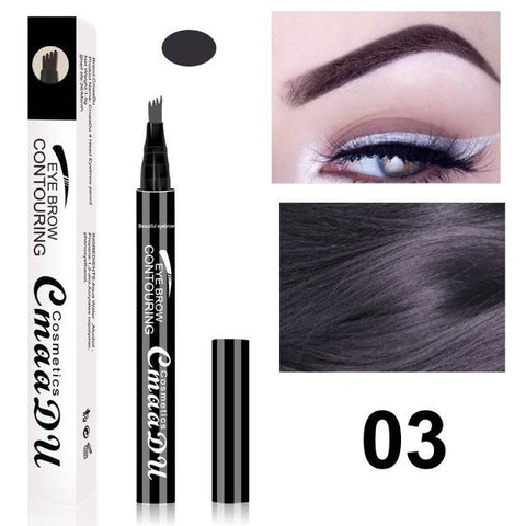 High Quality Eyebrow Pen Eye Makeup Microblading Tattoo 4 Head Durable Long Lasting For Women Lady Girl