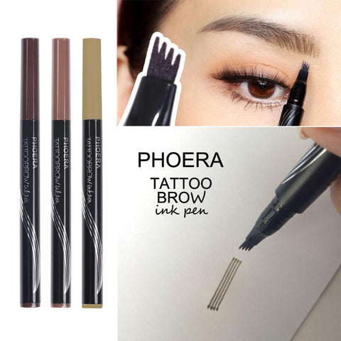 High Quality Women Tattoo Eyebrow Pencil Waterproof Long lasting Fork Tip Microblading Makeup Ink Sketch Eye Brow Pen