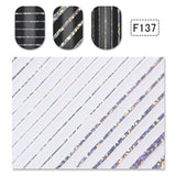 Holographic Gold 3D Nail Sticker Coconut Tree Leaf Holo Laser Adhesive Decal Sticker Manicure Nail Art Decoration 1 Sheet