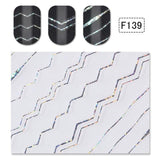 Holographic Gold 3D Nail Sticker Coconut Tree Leaf Holo Laser Adhesive Decal Sticker Manicure Nail Art Decoration 1 Sheet