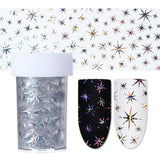 Holographic Nail Foil Sticker Dreamcatcher Geometric Holo Nail Art Transfer foil Sticker Water Slide Nail Art Decals stickers