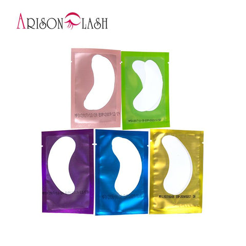 Hot 20/50/100 Eyelash Extension Paper Patches Grafted Eye Stickers 4 Color Eyelash Under Eye Pads Eye Paper Patches Tips Sticker