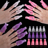 Hot 2016 10Pcs Plastic Acrylic Nail Art Soak Off Clip Cap UV Gel Polish Remover Tool