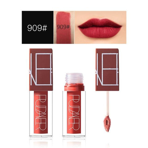 Hot Brand Long Lasting Velvet Lips Tint Liquid Lipstick Matte Beauty Cosmetics Sexy Nude Pigment Matte Lip Gloss Tattoo Makeup