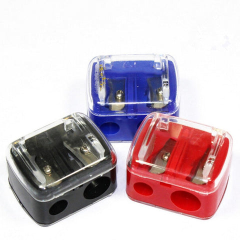 Hot Double Holes Cosmetic Sharpener Useful Pencil Sharpener For Cosmetic Brush/Eyeliner Pencil/Makeup Pencil