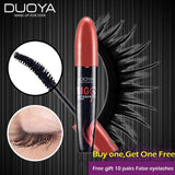 Hot Duoya 3D Fiber Lashes Mascara Brand Black Thick Waterproof Curling Colossal Eyes Japanese Cosmetics Makeup