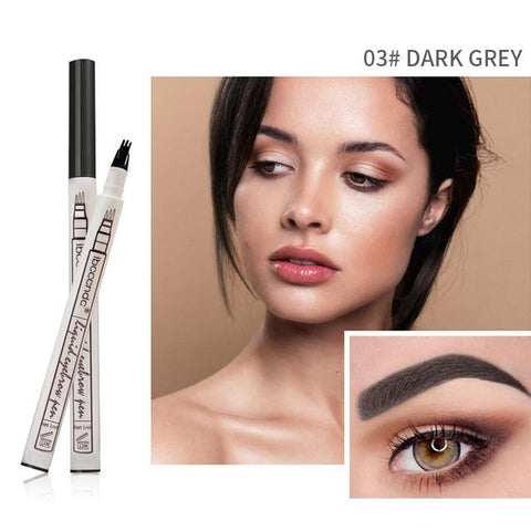 Hot Sale 3 Colors Fine Sketch Liquid Eyebrow Pen Waterproof Tattoo Super Durable Microblading Eye Brow Pencil Smudge-proof
