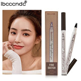Hot Sale 3 Colors Fine Sketch Liquid Eyebrow Pen Waterproof Tattoo Super Durable Microblading Eye Brow Pencil Smudge-proof