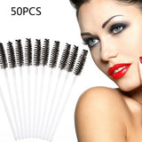 Hot Sale 7color 50PCS/set  Applicator Spoolers Makeup Brush Tool Cosmetic Eyelash Extension Disposable Mascara Wand