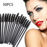 Hot Sale 7color 50PCS/set  Applicator Spoolers Makeup Brush Tool Cosmetic Eyelash Extension Disposable Mascara Wand