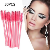 Hot Sale 7color 50PCS/set  Applicator Spoolers Makeup Brush Tool Cosmetic Eyelash Extension Disposable Mascara Wand