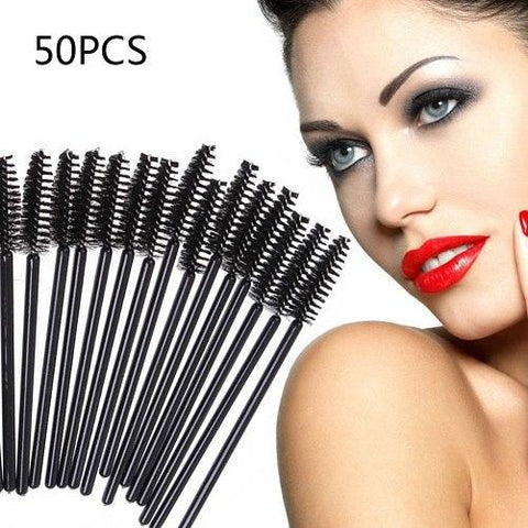 Hot Sale 7color 50PCS/set  Applicator Spoolers Makeup Brush Tool Cosmetic Eyelash Extension Disposable Mascara Wand