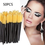 Hot Sale 7color 50PCS/set  Applicator Spoolers Makeup Brush Tool Cosmetic Eyelash Extension Disposable Mascara Wand