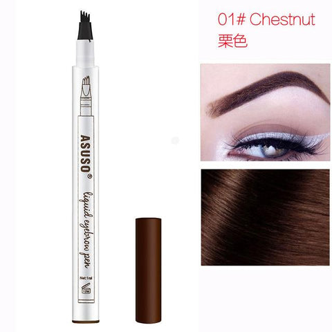 Hot Sale Microblading Eyebrow Tattoo Pen Waterproof Eye Makeup 3 Colors Easy Use Eyebrow Pen Deep Color Pencil Eyebrow