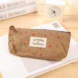 Hot Sale New Flower Floral Pencil Pen Canvas Case Cosmetic Makeup Tool Bag Storage Pouch Purse Makeup Set B L0019