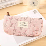 Hot Sale New Flower Floral Pencil Pen Canvas Case Cosmetic Makeup Tool Bag Storage Pouch Purse Makeup Set B L0019