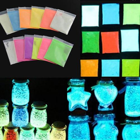 Hot item! Super Bright Glow in the Dark Environmental Fluorescent Powder DIY Glow Pigment