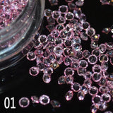 Hot selling 1 box/pack 5g 1.5mm Zircon Nail Rhinestones Nail Art Micro Rhinestones Mini Nail Rhinestones Manicure Decorations