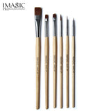 IMAGIC 6pcs/set Body Paint Makeup Brushes Painting Face Paint Brush Set Maquiagem Tools Wooden Handle Cosmetics Body Painting