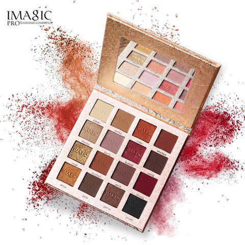 IMAGIC New Arrival Charming Eyeshadow 16 Color Palette Make up Palette Matte Shimmer  Pigmented Eye Shadow Powder