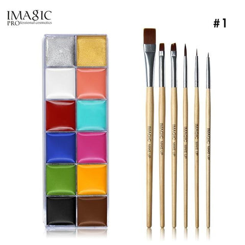 IMAGIC Professional Halloween Party Face Body Painting Body Paint Oil Tattoo Painting Art Makeup Cosmetic Bodypainting 12 Color