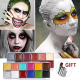 IMAGIC Professional Halloween Party Face Body Painting Body Paint Oil Tattoo Painting Art Makeup Cosmetic Bodypainting 12 Color