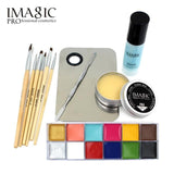 IMAGIC Professional  Makeup  Cosmetics 1 X12 Colors Body Painting+Skin Wax+professional makeup remover Makeup Set Tools