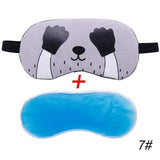 Ice Gel Eyeshade Cool Eye Mask Sleeping Masks Eyepatch Soft Cotton Cover Travel Relax Sleeping Aid Tools #280205