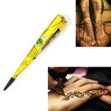 Indian Henna Paste Cone Beauty Women Mehndi Finger Body Cream Paint DIY Temporary Drawing for Tattoo Stencil 1pcs