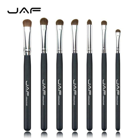 JAF 3Colors 7pcs Brushes for Makeup 100% Natural Animal Horse Pony Hair Eye Makeup Brush Set JE07PY