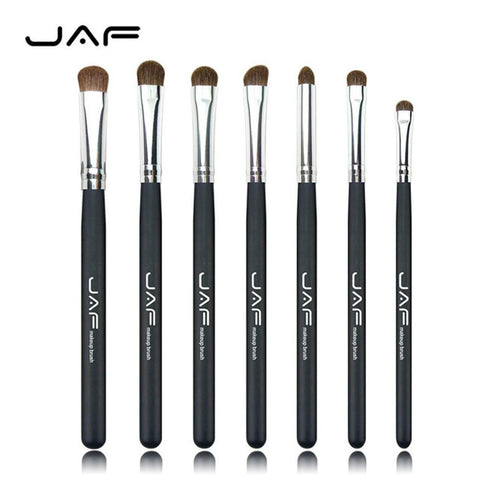 JAF 3Colors 7pcs Brushes for Makeup 100% Natural Animal Horse Pony Hair Eye Makeup Brush Set JE07PY