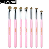 JAF Brand 7pcs Eyeshadow Brushes for Makeup Classic 100% Natural Animal Hair Eye Shadow Blending Make Up Brush Set JE07PY