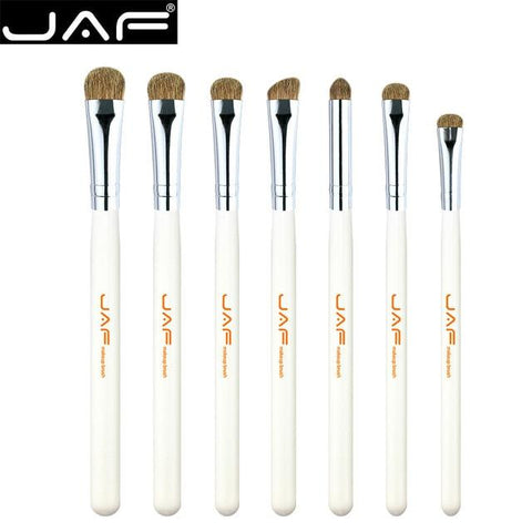 JAF Brand 7pcs Eyeshadow Brushes for Makeup Classic 100% Natural Animal Hair Eye Shadow Blending Make Up Brush Set JE07PY