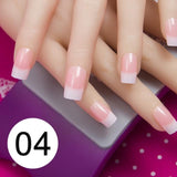 JQ 24pcs Full Cover Fake Nail Art Design With Nail Adhesive Glue Tab 10 Sizes Acrylic Press On Nail Tips False Nail Faux Ongles
