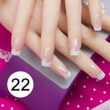 JQ 24pcs Full Cover Fake Nail Art Design With Nail Adhesive Glue Tab 10 Sizes Acrylic Press On Nail Tips False Nail Faux Ongles