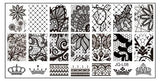 JQ-L Series 120*60MM Size Stamp Stamping Image Konad Plate Print Nail Art Template DIY For Nail Stamping Plates