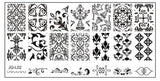 JQ-L Series 120*60MM Size Stamp Stamping Image Konad Plate Print Nail Art Template DIY For Nail Stamping Plates