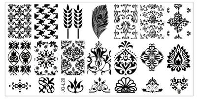 JQ-L Series 120*60MM Size Stamp Stamping Image Konad Plate Print Nail Art Template DIY For Nail Stamping Plates