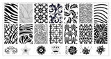 JQ-L Series 120*60MM Size Stamp Stamping Image Konad Plate Print Nail Art Template DIY For Nail Stamping Plates