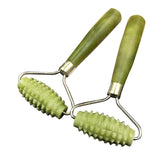 Jade Stone Needle Derma Face Arms Neck Massage Roller Ancient Face Body SPA Massage Roller Facial Massager Jade Beauty Tool 1pc