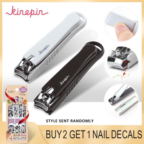 KINEPIN Large Carbon Steel Nail Clipper Cutter Professional Manicure Trimmer High Quality Toe Nail Clipper with Clip Catcher