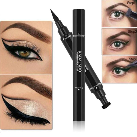 Kadaldo Double Head Liquid Eyeliner Stamp Waterproof Black Matte Gel Eyeliner Eyes Pencil  Make Up Beauty Makeup Cosmetics