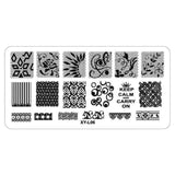 Kimcci 1Pcs 12*6cm XY-L Series Nail Art Stamping Plate DIY Image Manicure Plastic Templates Stencils Salon Beauty Polish Tools