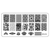 Kimcci 1Pcs 12*6cm XY-L Series Nail Art Stamping Plate DIY Image Manicure Plastic Templates Stencils Salon Beauty Polish Tools