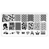 Kimcci 1Pcs 12*6cm XY-L Series Nail Art Stamping Plate DIY Image Manicure Plastic Templates Stencils Salon Beauty Polish Tools