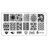 Kimcci 1Pcs 12*6cm XY-L Series Nail Art Stamping Plate DIY Image Manicure Plastic Templates Stencils Salon Beauty Polish Tools